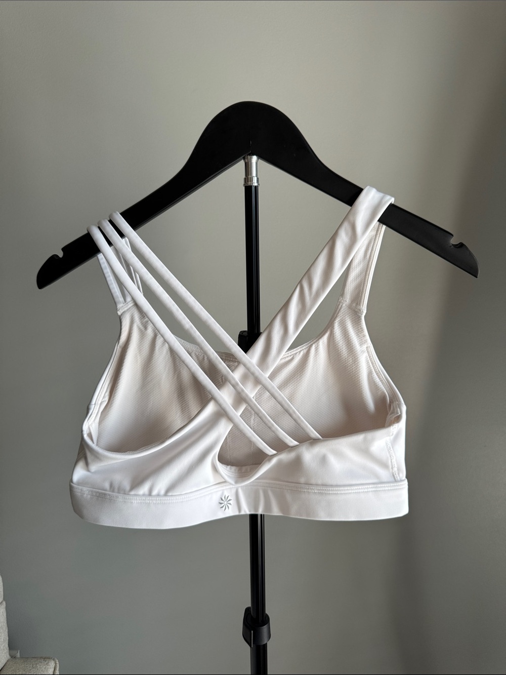 Athleta White Strappy Sports Bra - Picture 2 of 3